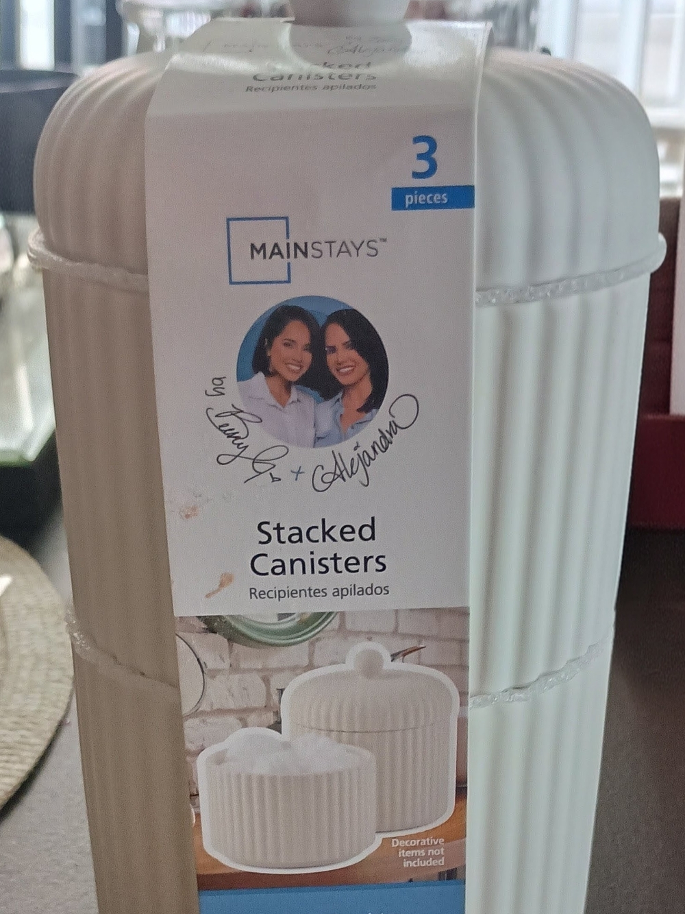 Mainstays Off White Stacked Canisters